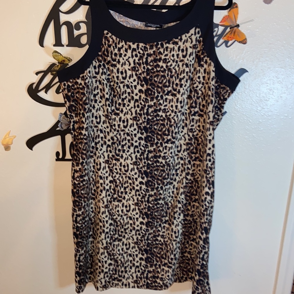 NOTATIONS SLEEVELESS PRINT DRESS - Picture 3 of 7